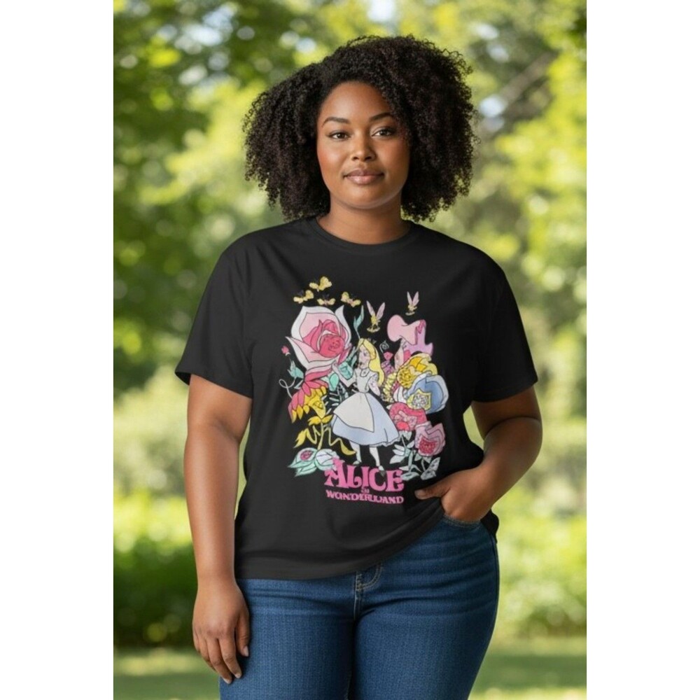 Disney Alice In Wonderland Graphic Tee, Cottagecore Fairycore Shirt, Y2K XXL